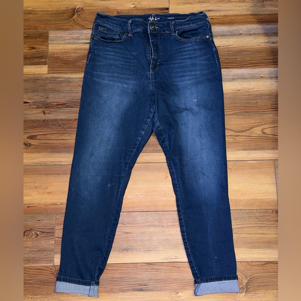 Dark blue jeans